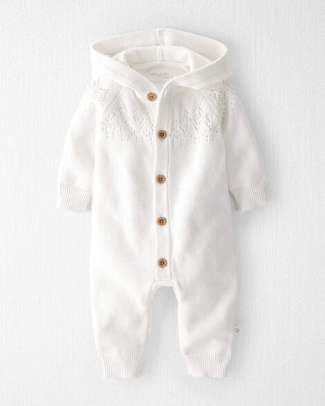  Product image 1 of Baby Organic Cotton Sweater Knit Pointelle Jumpsuit