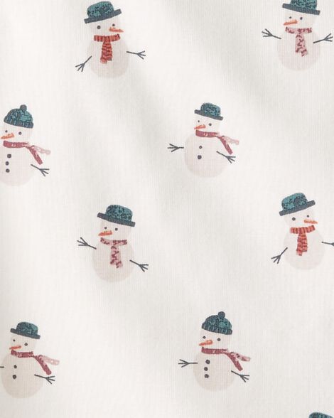  Product image 3 of Baby 2-Pack Organic Cotton Rib Bodysuits in Snowman
