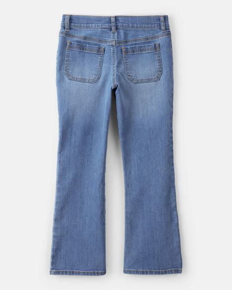 Product image 2 of Girls Denim Bootcut Jeans - Blue