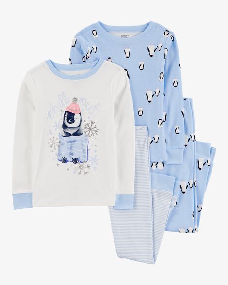  Product image 1 of Kid 4-Piece Penguin 100% Snug Fit Cotton Pajamas