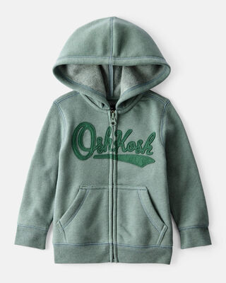 Product image 1 of Baby OshKosh Fleece Logo Zip Jacket - Green