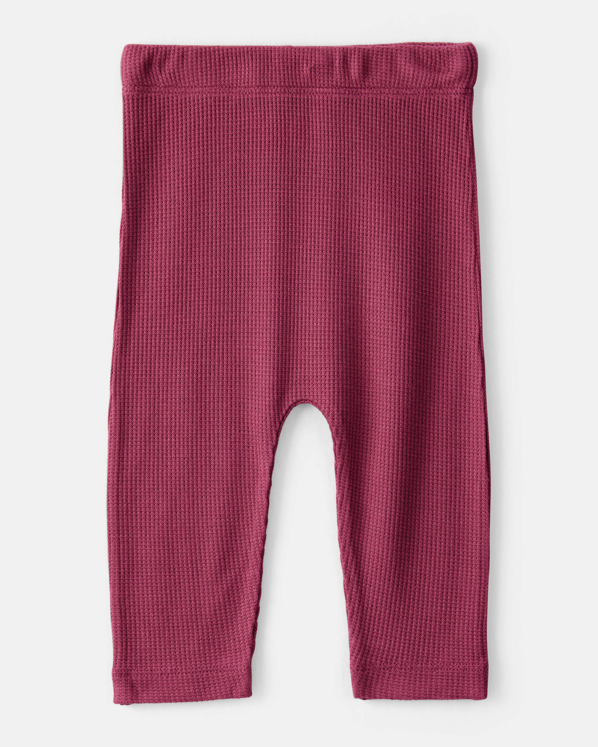 Baby Girl 2-Pack Deer & Floral Print PurelySoft Pull-On Pants - Burgundy/Pink
