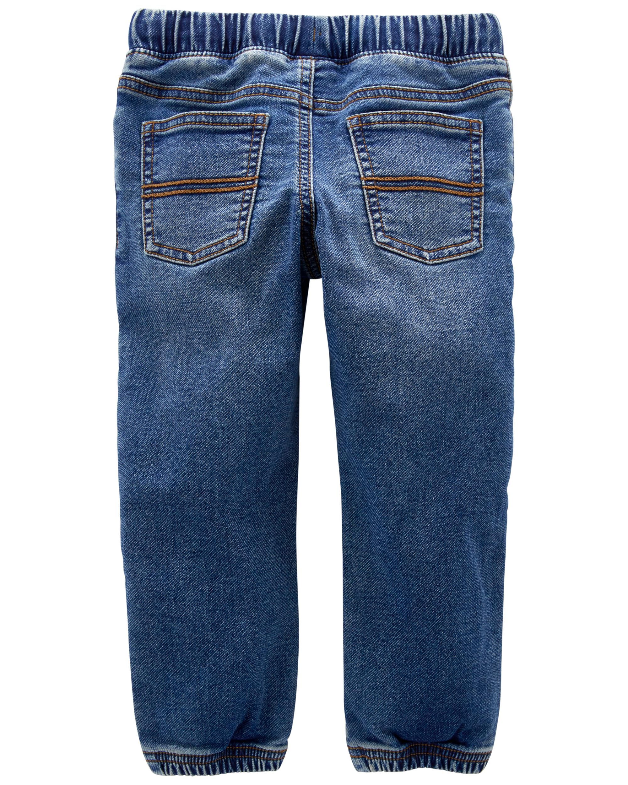Toddler Elastic Waist Denim Joggers Carter s Carter s