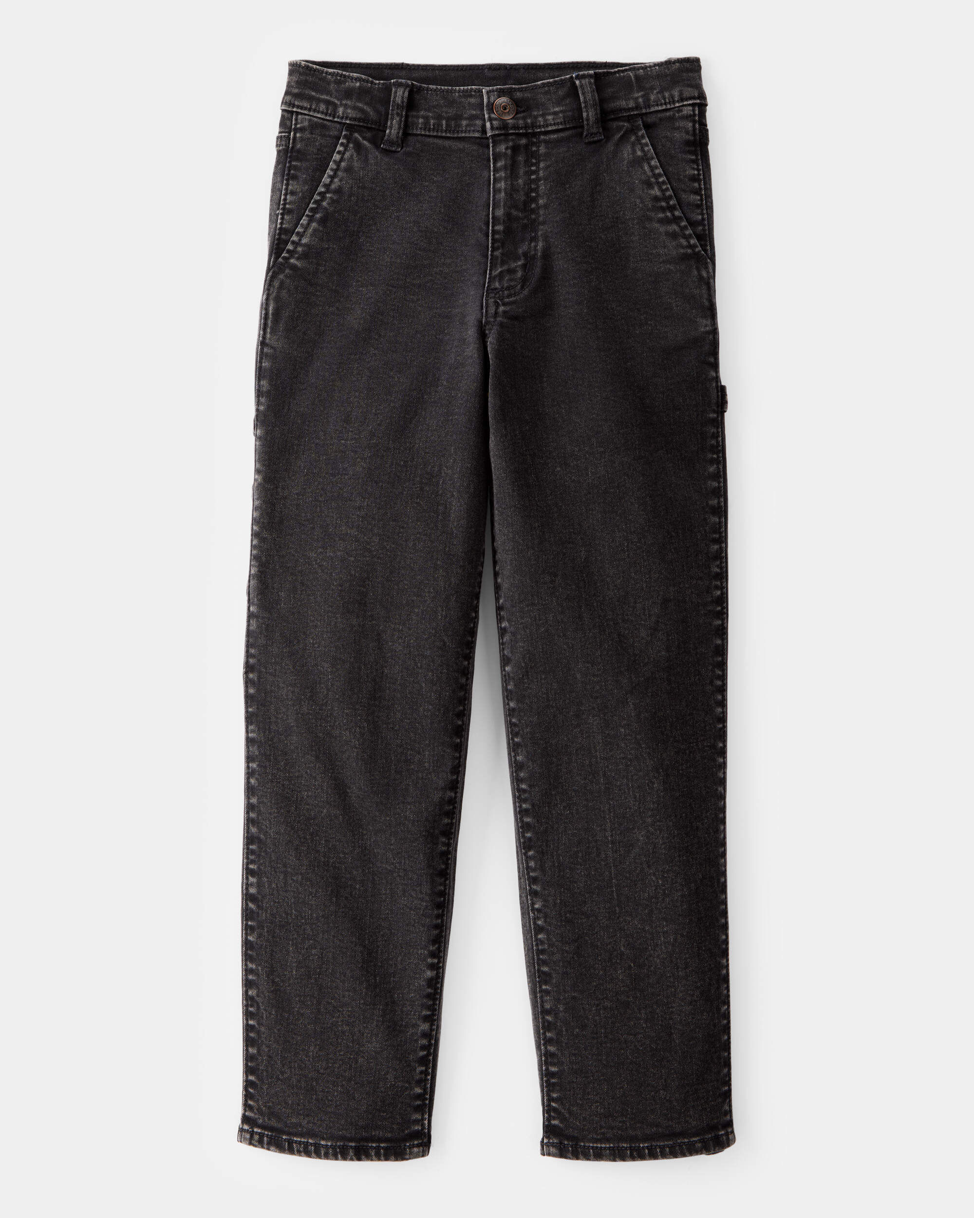 Kid Baggy Iconic Denim Cargo Pants - Black Wash - OshKosh