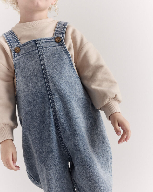 Product image 2 of Toddler Avenue Wash Denim Overalls - Blue