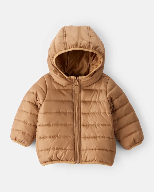 Product image 1 of Baby Hooded Puffer Jacket - Brown