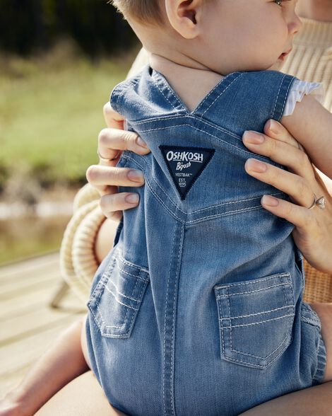  Product image 4 of Baby Denim Bubble Romper - Blue