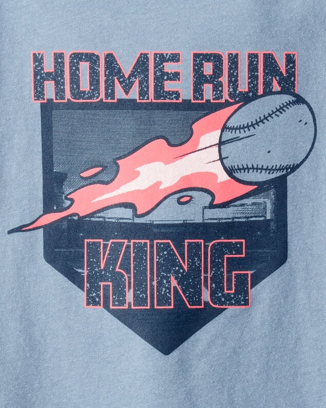 Product image 2 of Boys Home Run Baseball Short-Sleeve Graphic Tee - Blue