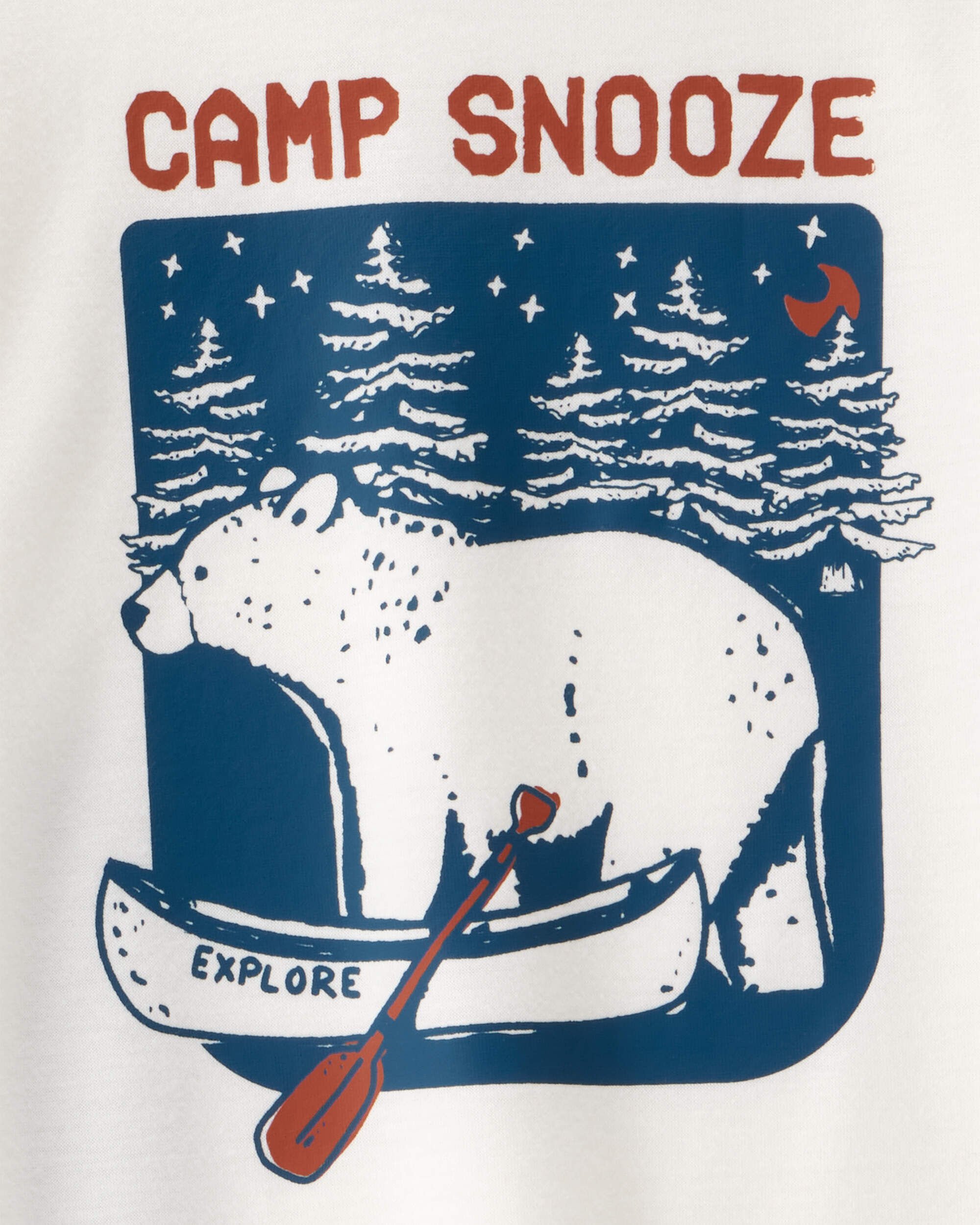 Toddler 2-Piece Camp Snooze Loose Fit Pajamas - Navy/White