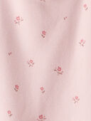 Blush Petals - Girls French Terry Dress Made with Organic Cotton in Blush Petals Print, Selected