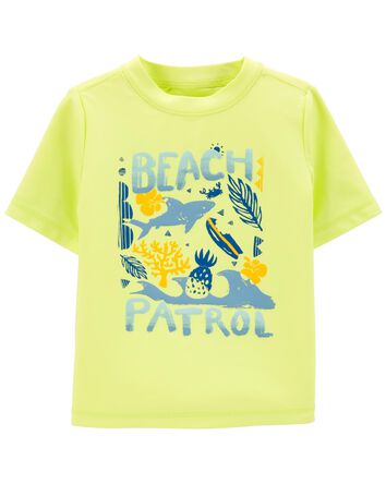 Toddler Beach Patrol Short Sleeve Rashguard