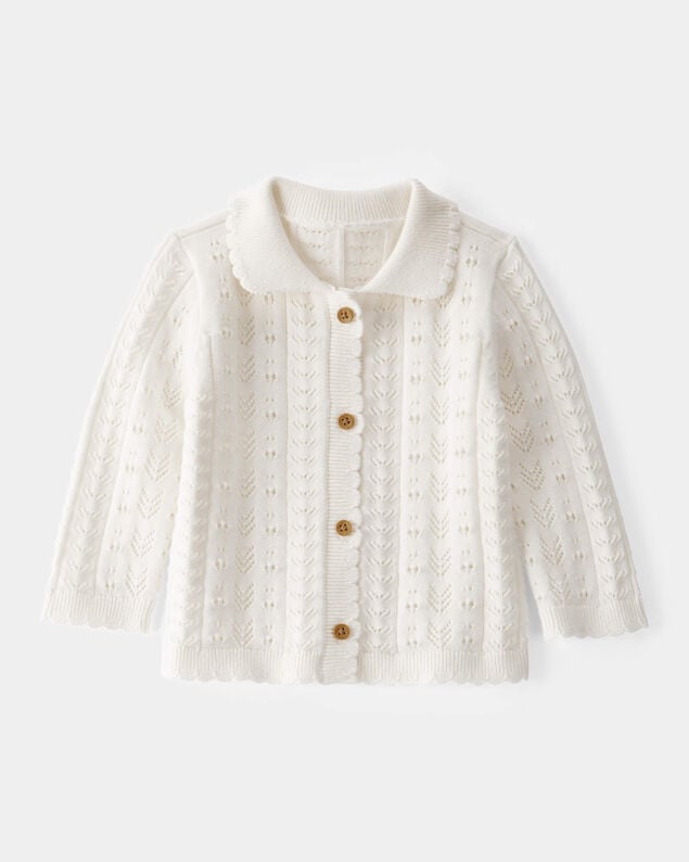 Toddler Girl Apple Long-Sleeve Sweater - Ivory
