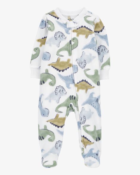  Product image 1 of Baby Dinosaur Fleece Zip-Up Footie Sleep & Play Pajamas