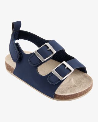 Product image 1 of Baby Buckle Faux Cork Sandals  - Navy