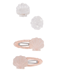 Toddler 4-Pack Seashell Hair Clips
