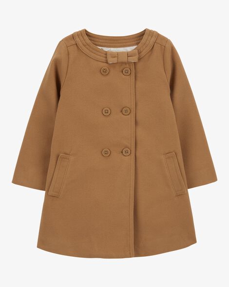 Product image 1 of Toddler Soft Felt Button-Front Coat