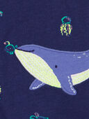 Navy - Baby Whale Snap-Up Romper, Selected