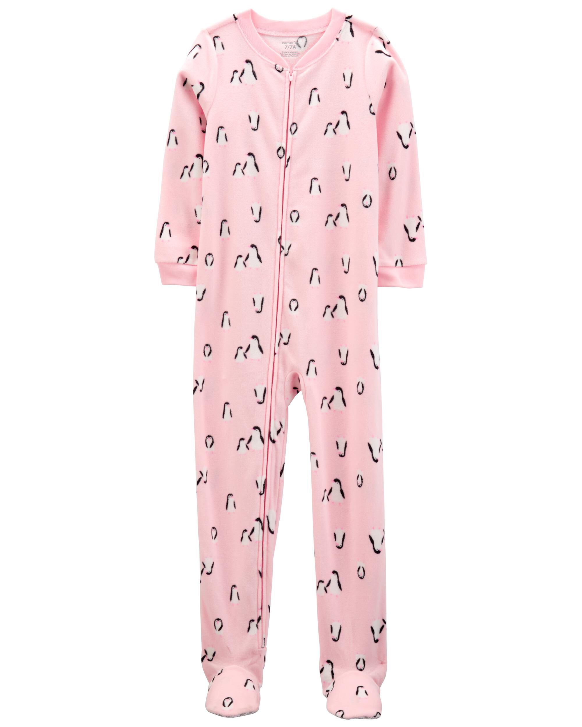 Kid 1 Piece Penguin Fleece Footie Pajamas Carter s Carter s