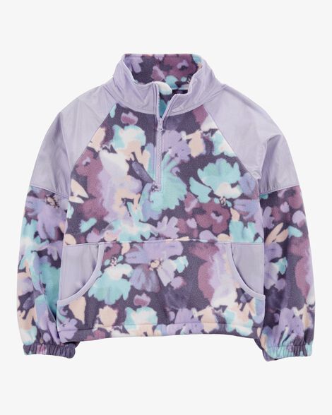  Product image 1 of Kid Floral Fleece Pullover - Purple