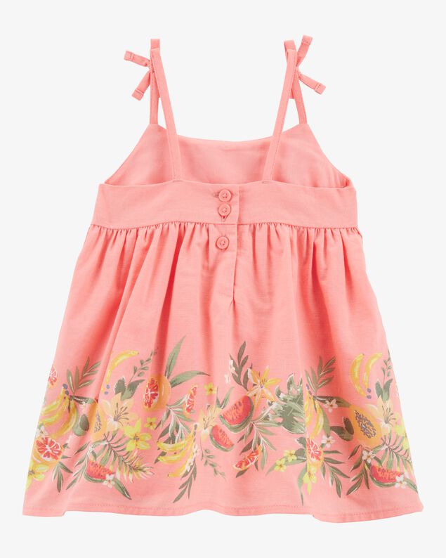 Product image 2 of Baby Poplin Floral Print Dress - Pink