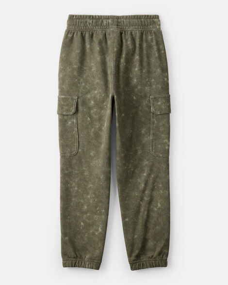 Product image 2 of Boys Acid Wash Print French Terry Joggers - Green