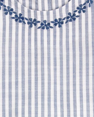 Product image 2 of Baby Striped Linen Look-Alike Fashion Tank - Blue/White