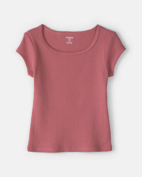Girls Ribbed Top - Pink