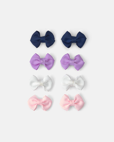 toddler girl 8-pack bow hair clips