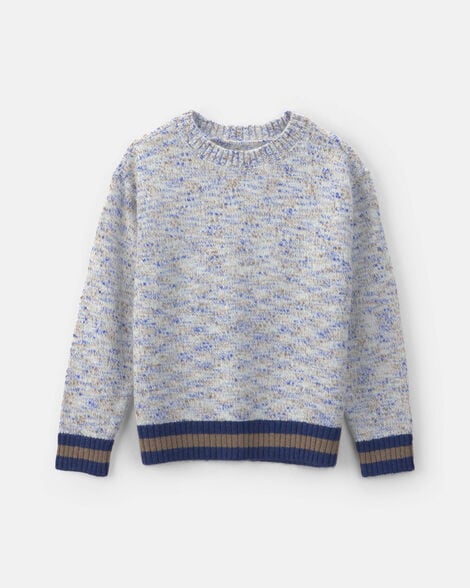 Boys Contrast Baggy Sweater - Blue