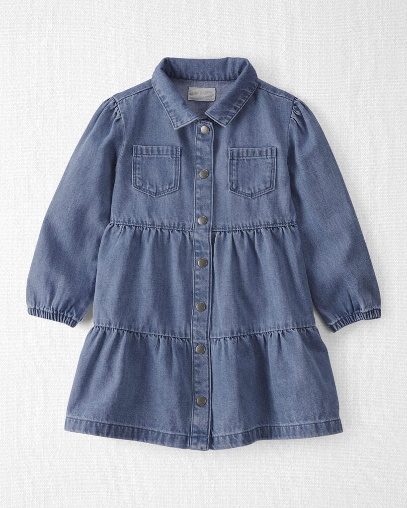 Carter's Little Planet Toddler Girls' 2T-5T Denim Dress - Medium Wash