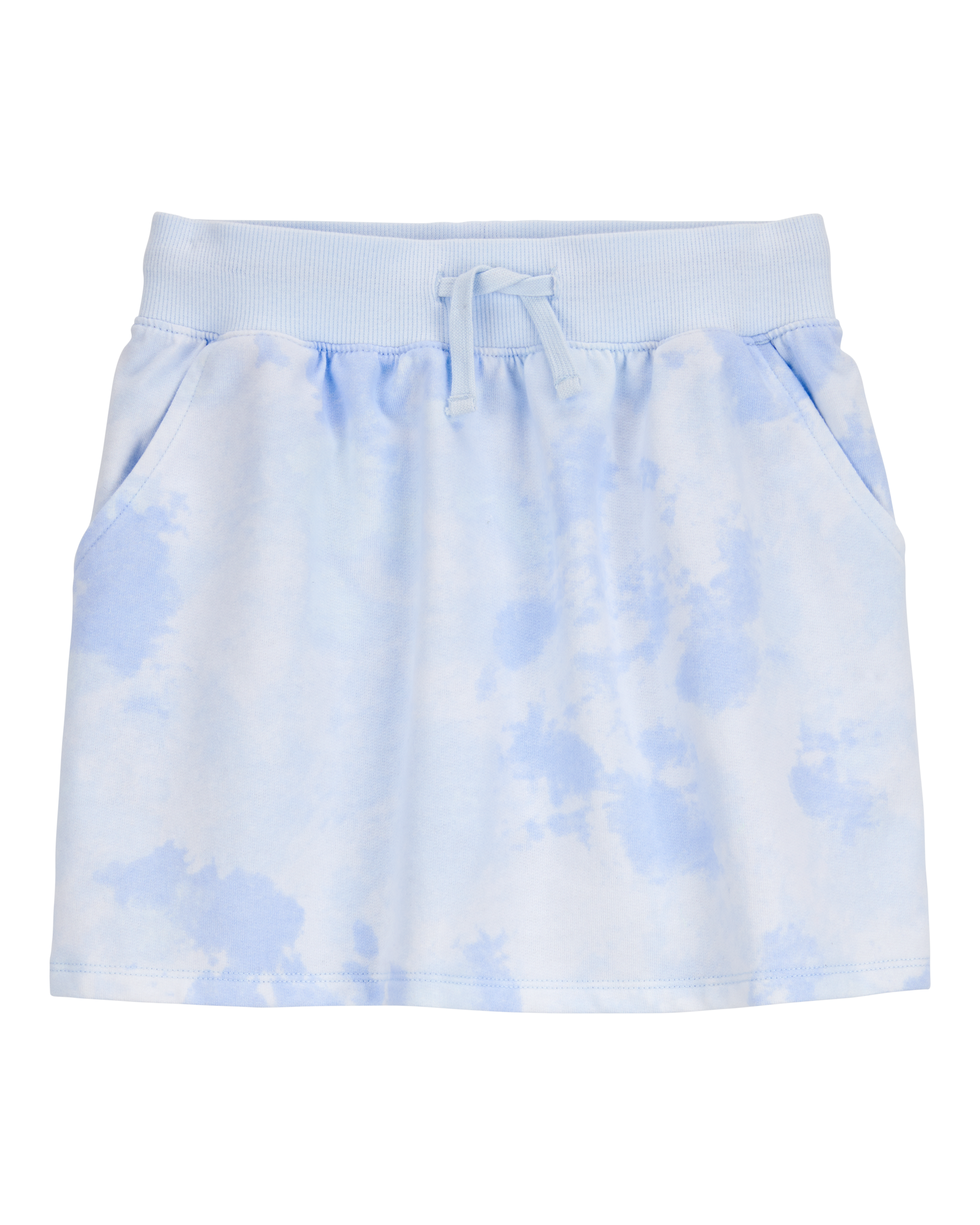 Kid Drawstring Cloud Dye French Terry Skort