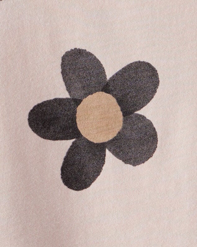Product image 2 of Toddler Girl Flower Print Short-Sleeve Peplum Top - Tan