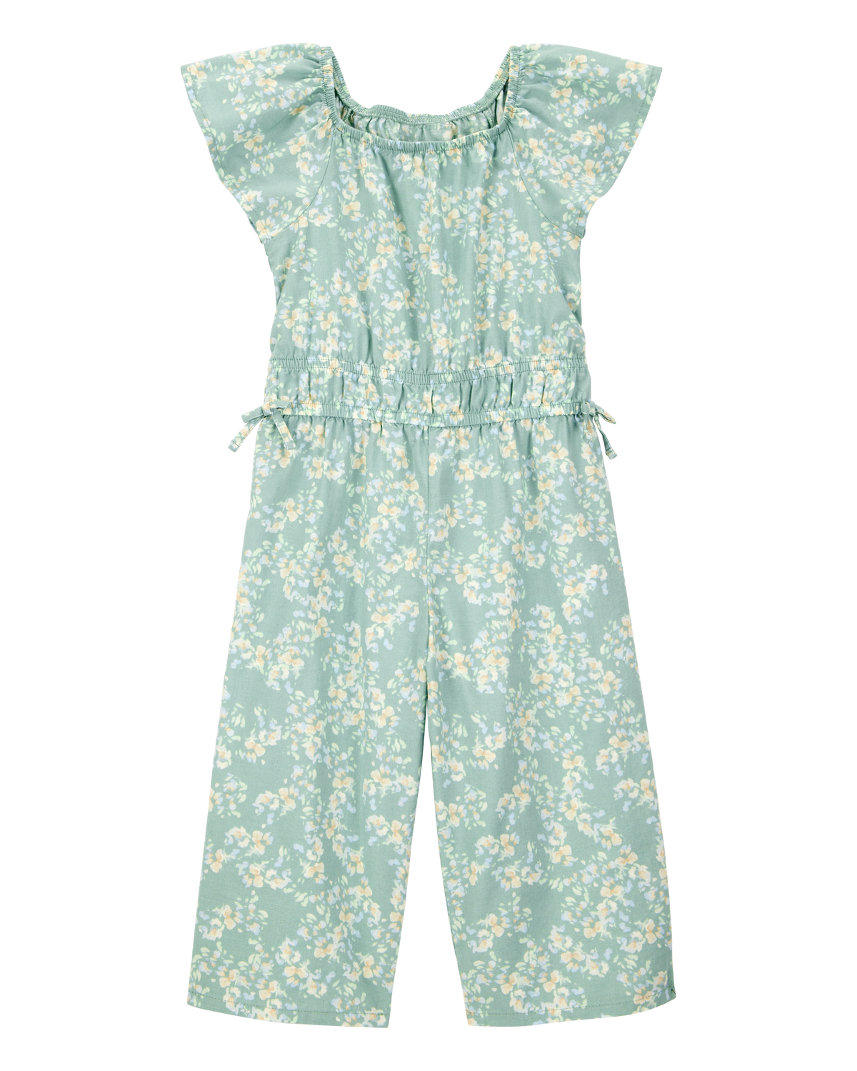 Short sleeve floral jumpsuit sale