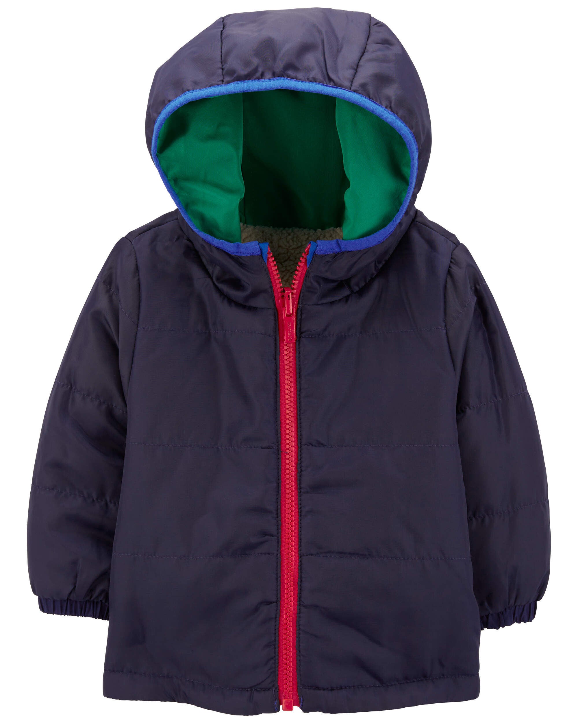 Baby Colorblock Faux Sherpa Mid-Weight Jacket - Carter's Baby Colorblock Faux Sherpa Mid-Weight Jacket - Carter's