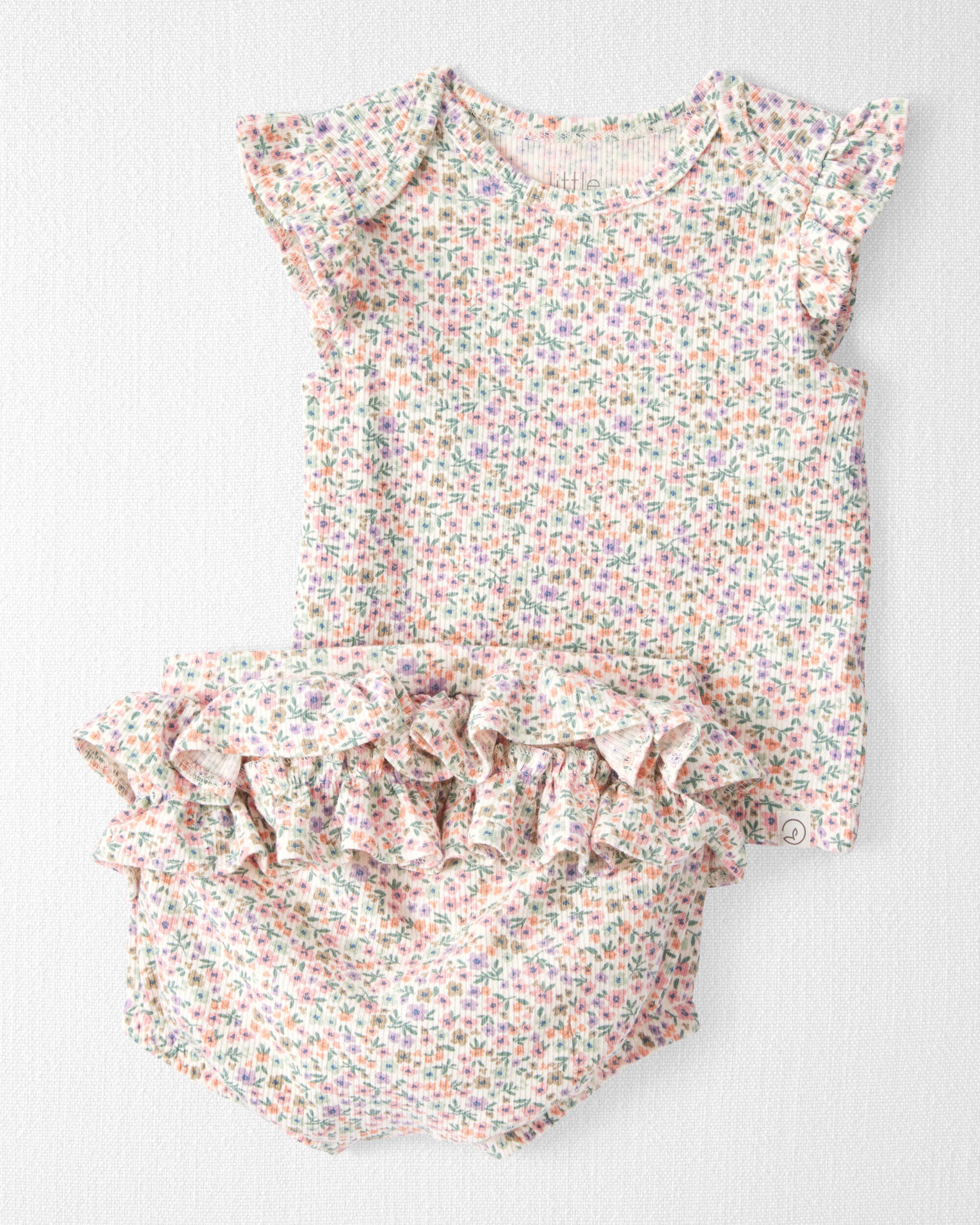 Baby Organic Cotton Seersucker Sunsuit - Little Planet