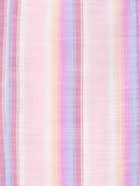 Pink Stripes - Kid Striped Poplin Dress -Pink, Selected