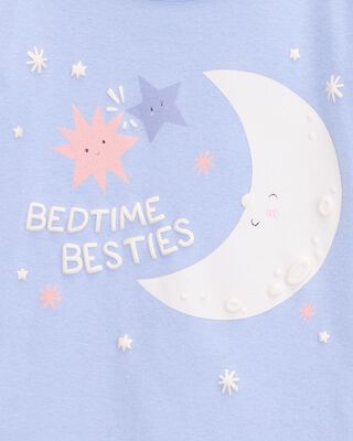 Product image 2 of Toddler 4-Piece Moon & Stars 100% Snug Fit Cotton Pajamas - Purple