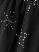 Black - Kid Halloween Metallic Star Tulle Tutu Skort - Black, Selected