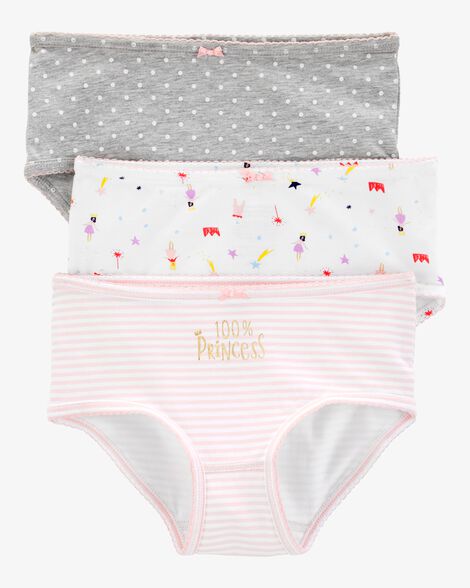  Product image 1 of 3-Pack Princess Print Brief Cotton Underwear