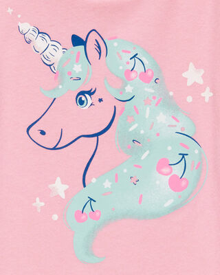 Product image 2 of Toddler Unicorn Short-Sleeve Graphic Tee - Pink