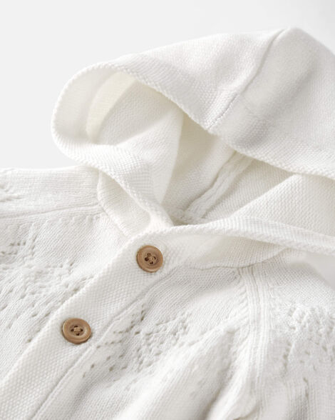  Product image 3 of Baby Organic Cotton Sweater Knit Pointelle Jumpsuit