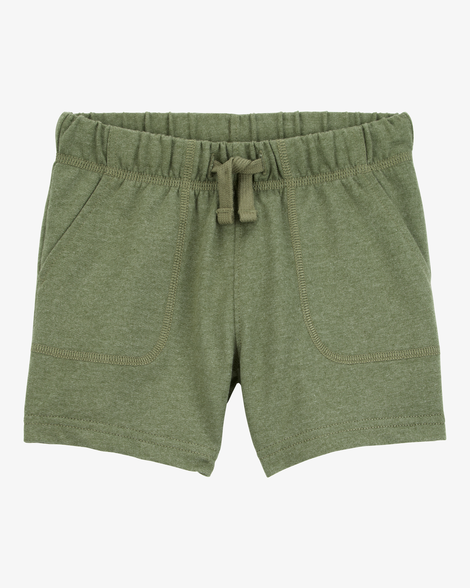 toddler boy pull-on french terry shorts - green