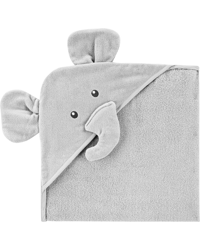 Baby Grey Elephant Hooded Towel Carters Com
