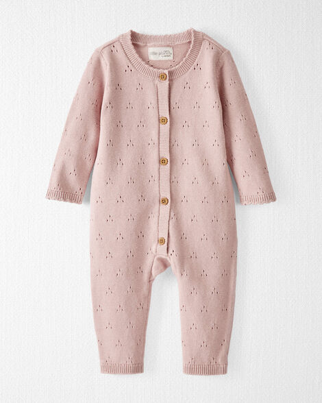 Lil Leg Dotted Knit Romper - Pink Lil Leg Dotted Knit Romper - Pink