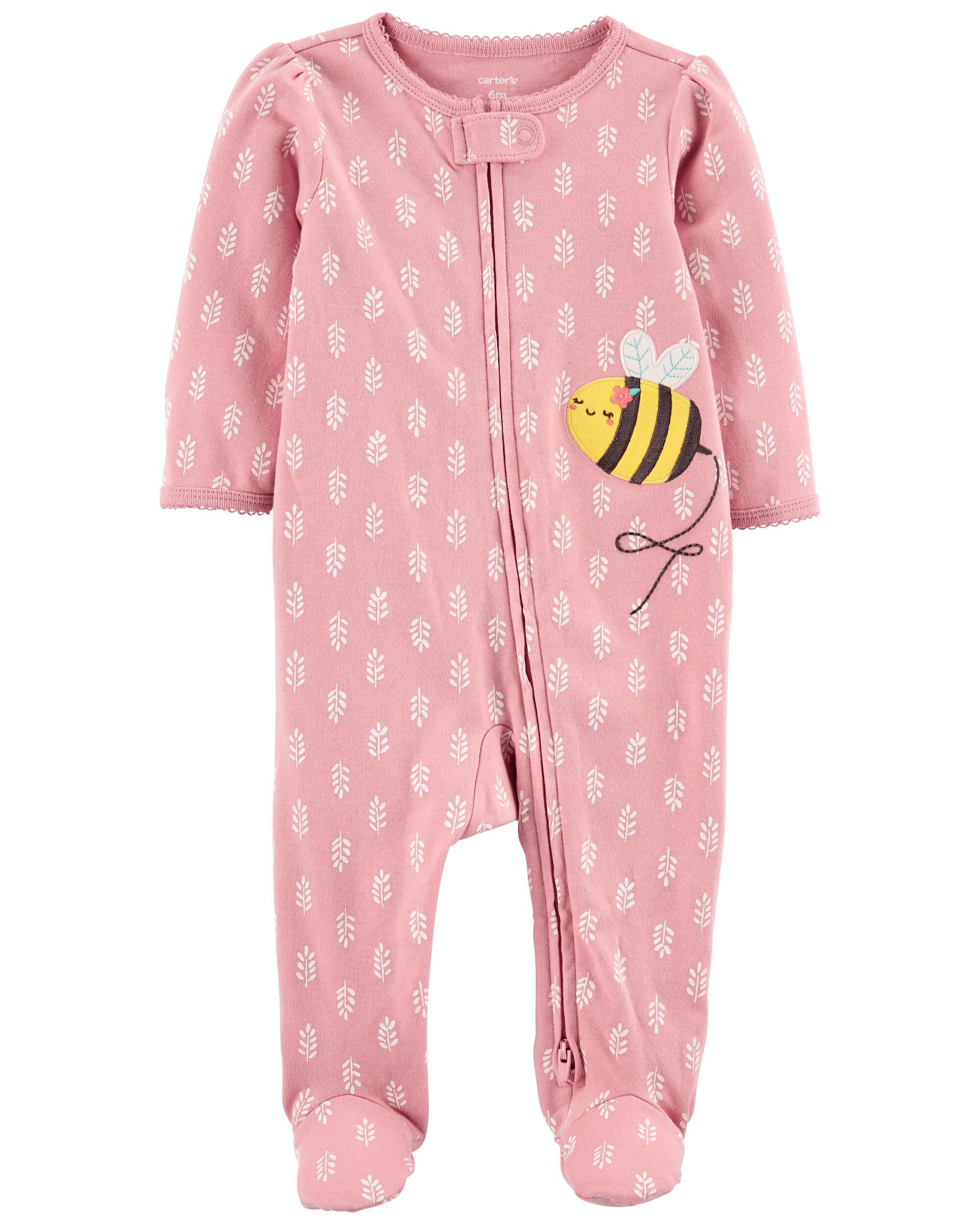 Details about   NWT 2T CARTER'S L/S PINK WITH CUTE BEAR FACE ONE PIECE PJ SLEEPER 
