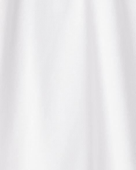  Product image 2 of Kid Pique Long-Sleeve Polo Shirt - White