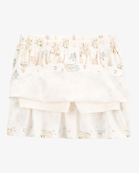  Product image 2 of Toddler 2-Piece Bunny Floral Skort Outfit Set - Blue/Ivory