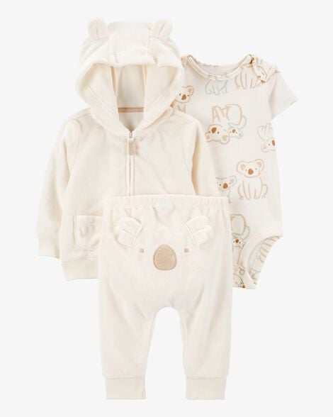 Product image 1 of Baby 3-Piece Koala Little Jacket Set