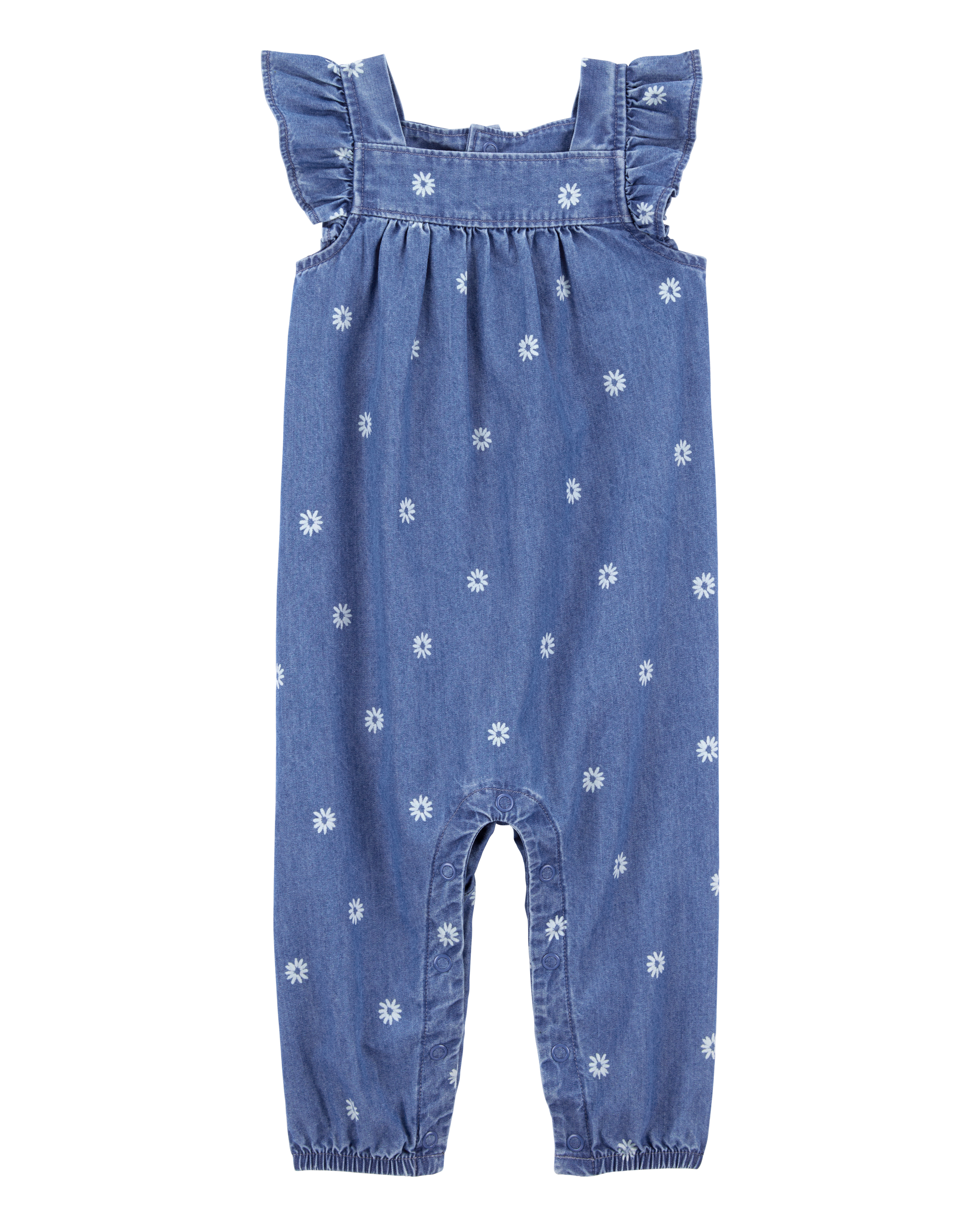 Baby Floral Chambray Jumpsuit