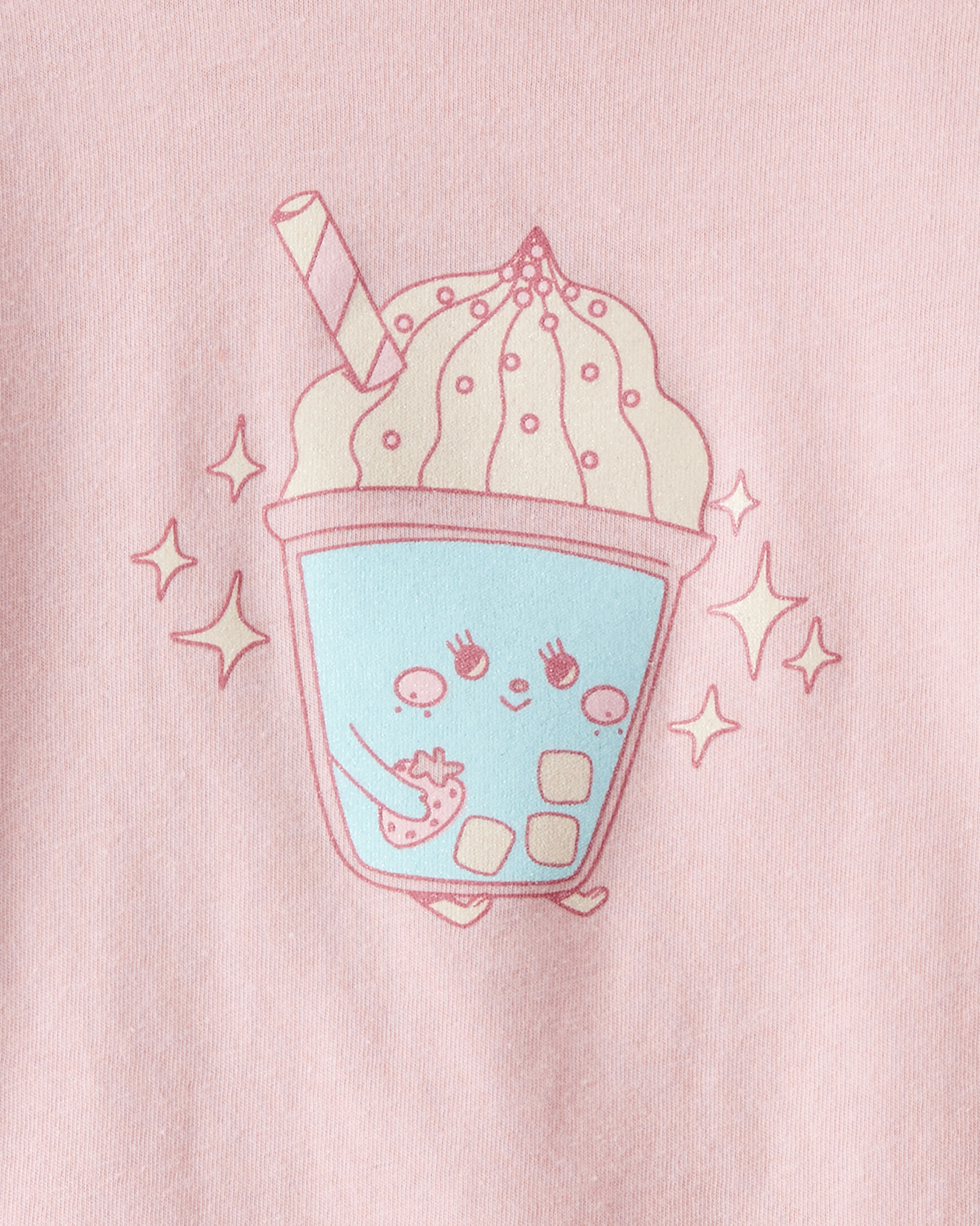 Toddler Girl Dessert Drink Long-Sleeve Graphic Tee - Pink
